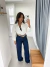 Calça Wide Leg Carbono