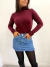 Blusa Tricot Basic França Bordô na internet