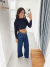 Calça Wide Leg Carbono