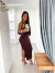 Vestido Transpassado Daniele Marrom - comprar online