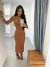 Vestido Caterine Marrom na internet