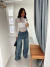 Calça Wide Glow Jeans Escuro
