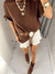 Maxi T-shirt Basic Chocolate