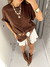 Maxi T-shirt Basic Chocolate - comprar online