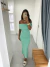 Vestido Midi Rib Penélope Verde na internet