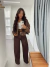 Calça Pantalona Gilda Marrom na internet