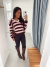 Blusa Tricot Sandra Marrom/Rosa - loja online