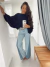Blusa Morcego Azul Marinho