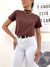 T-shirt Basic Manoela Chocolate - comprar online