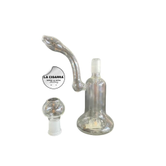 BONG DE VIDRIO TRANSPARENTE PARA ACEITES 17,5 CM
