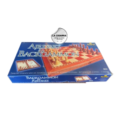 AJEDREZ BACKGAMMON TABLERO Y FICHAS DE MADERA (87MM) - comprar online