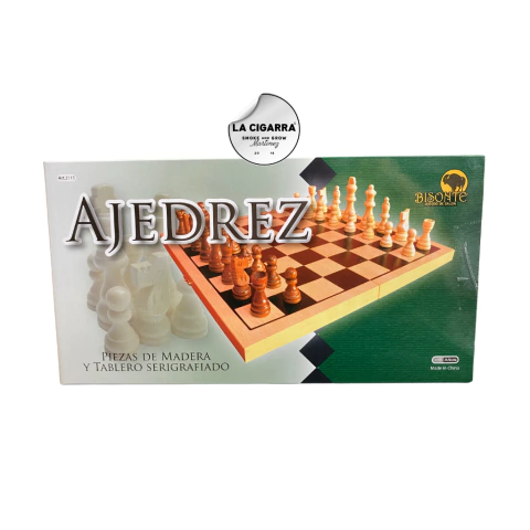 AJEDREZ BISONTE CAJA MADERA SERIGRAFIADA 743
