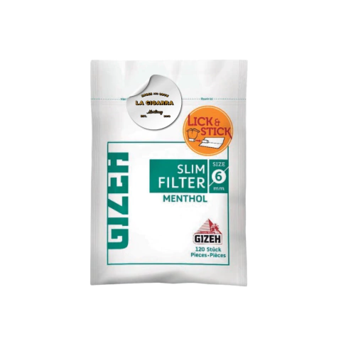 FILTROS "GIZEH" MENTHOL SLIM x 120