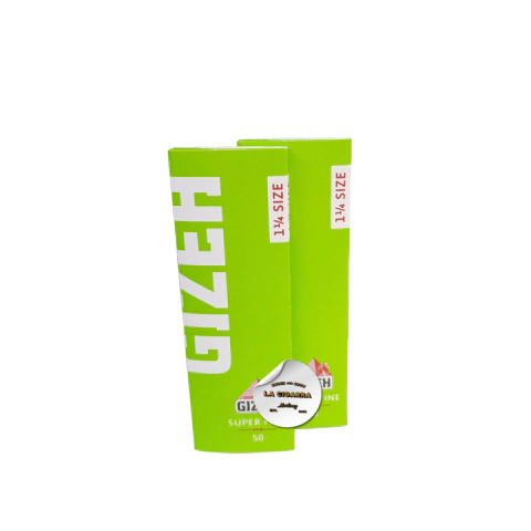 PAPEL GIZEH VERDE CLARO 1 1/4 SUPER FINE