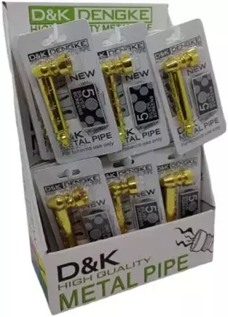 PIPA METAL HOJITA DORADA - comprar online