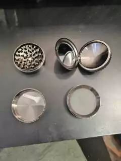 PICADOR METAL COBRE/PELTRE CON ESPEJO Y CENICERO 4 PARTES - tienda online