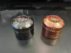 PICADOR METAL COBRE/PELTRE CON ESPEJO Y CENICERO 4 PARTES