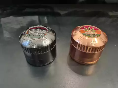 PICADOR METAL COBRE/PELTRE CON ESPEJO Y CENICERO 4 PARTES