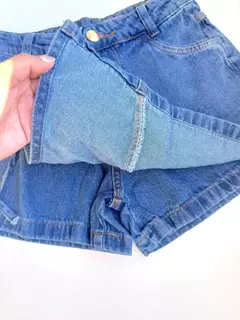 Short Saia Jeans Infantil Juvenil 11 na internet