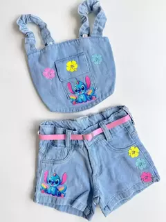 Conjunto Jeans Infantil Juvenil Stitch 26