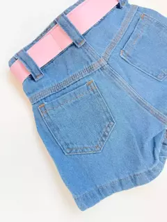 Short Jeans Infantil Juvenil Ursinho com Cinto 22 - loja online