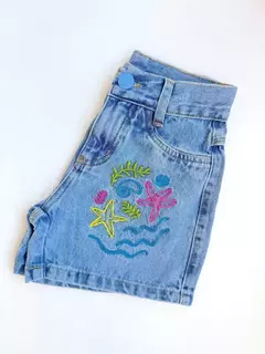 Short Jeans Infantil Juvenil Fundo do Mar 23 na internet