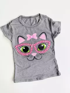 Blusa Infantil Juvenil Cat Cinza 207 - comprar online