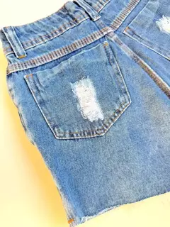 Short Jeans Infantil Juvenil Flor Crochê 03 - comprar online
