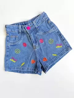 Short Jeans Infantil Juvenil Good Vibes 01 - comprar online