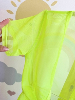 Saída de Praia Kimono - 145 Tule Amarelo Neon - Mini Flor Store Ltda