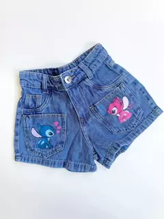 Short Jeans Infantil Juvenil Cargo Stitch 04 - comprar online