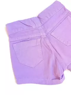 Short Saia Jeans Infantil Juvenil Lilás 14