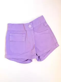Short Saia Jeans Infantil Juvenil Lilás 14 - comprar online