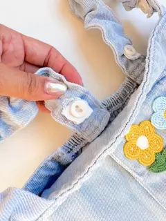 Conjunto Jeans Infantil Juvenil Flor 09 - comprar online