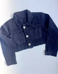 Imagem do Jaqueta Jeans Infantil Juvenil Black 36