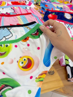 KIT CALCINHA BOX INFANTIL 3 UNIDADES SORTIDAS - 248 - Mini Flor Store Ltda