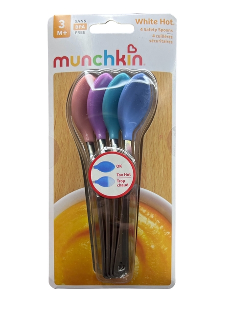 COLHER TERMO SENSÍVEL DE INOX COM 4 UNIDADES - MUNCHKIN