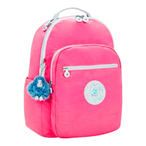 Mochila Seoul Large - Kipling - happy pink mix