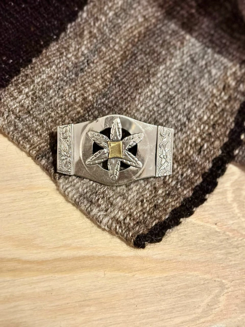 HEBILLA DE ALPACA FLOR