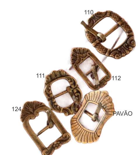 Fivelas amarela material zamak pequena