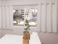 Cortina de Janela Lisa Maquinetada 2.00 X 1.40 - Irmãs Têxtil