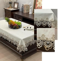 Toalha de Mesa Importada Bege Claro 1.50 X 2.20