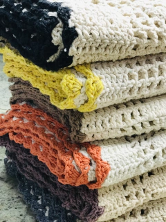 Jogo de Passadeira Crochê 3 Peças Coral - Irmãs Têxtil