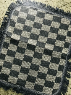 Jogo de Banheiro Relevo 3 Peças Cinza - Irmãs Têxtil