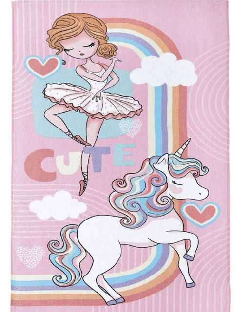 Toalha de Banho Infantil Bailarina Rosa