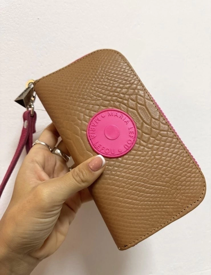billetera Nicolle suela con fucsia