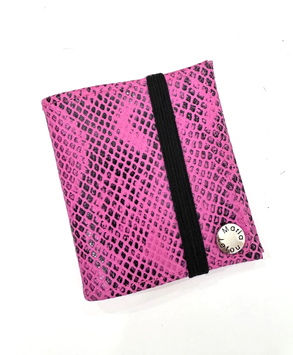 Tarjetero Nicky fucsia reptil