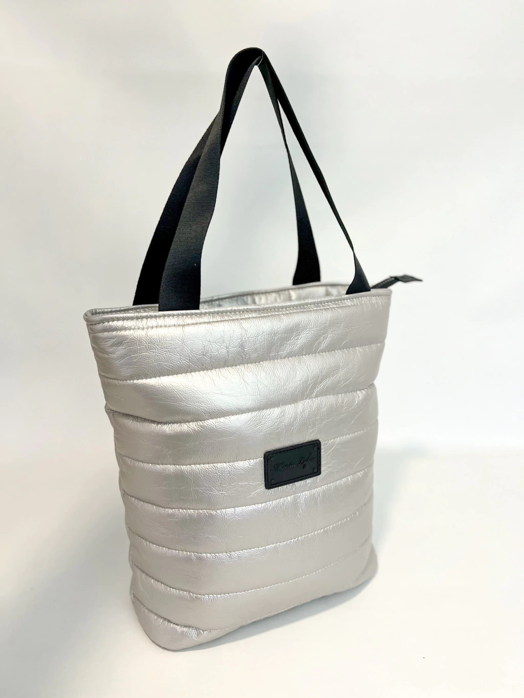 bolso Puffer plata