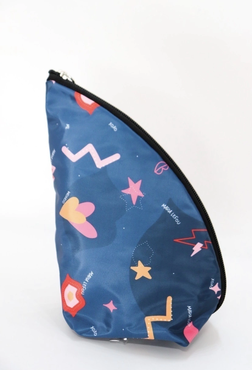 Porta mate azul estampado