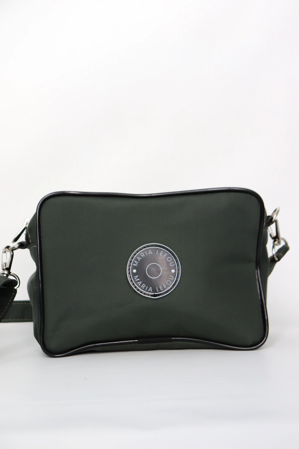 bandolera alice impermeable verde logo redondo